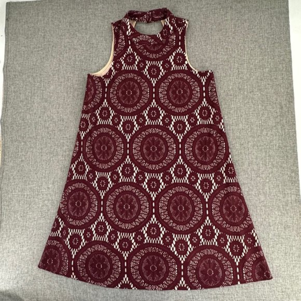 American Rag Lace Dress‎ Burgundy Small Sleeveless Shift Dress